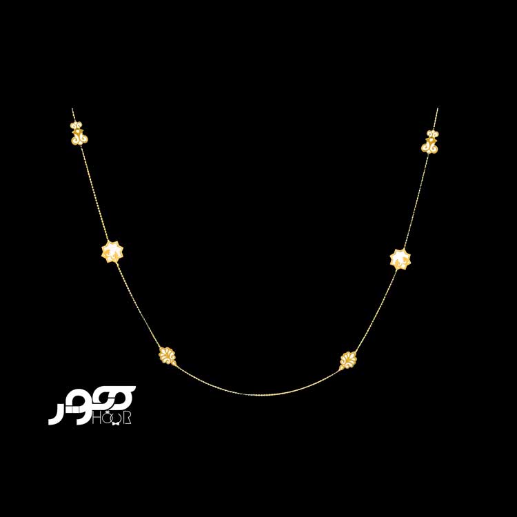 گردنبند طلا زنانه رولباسی طرح بته جقه کد BLN116