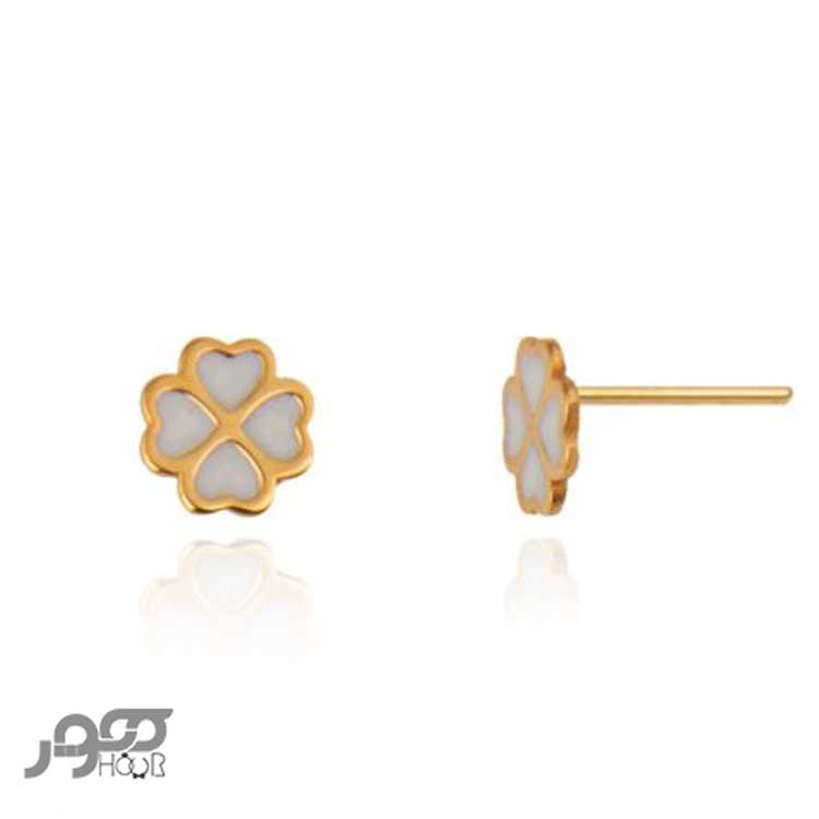 گوشواره طلا زنانه میخی ونکلیف کد ALE618