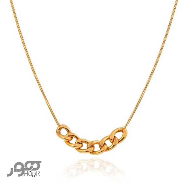 گردنبند طلا زنانه زنجیر و  کارتیر کد ACN440