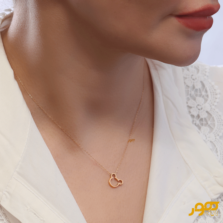 گردنبند طلا زنانه میکی موس کد JCN460