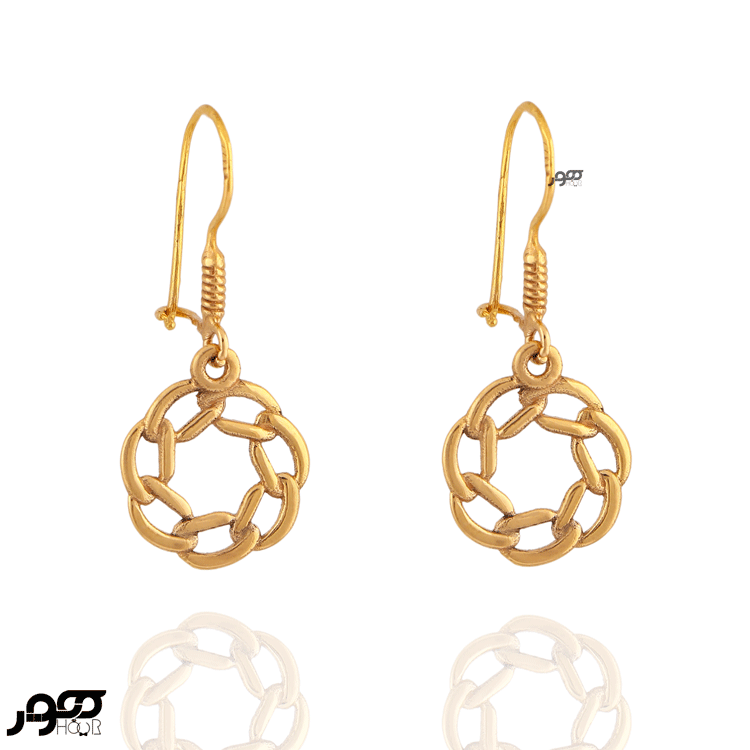 نیم ست طلا زنانه  کارتیر گرد کد BCS334