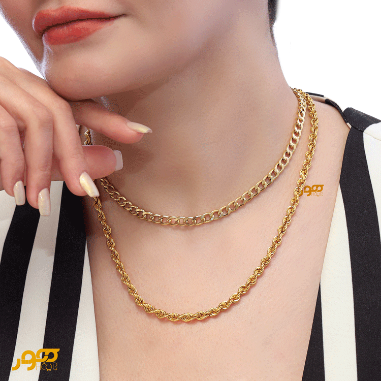 گردنبند طلا زنانه  کارتیر کد BCN163