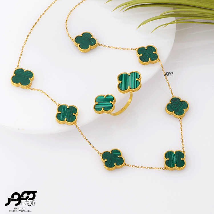 گردنبند طلا زنانه ونکلیف ۷ گل کد AXN119