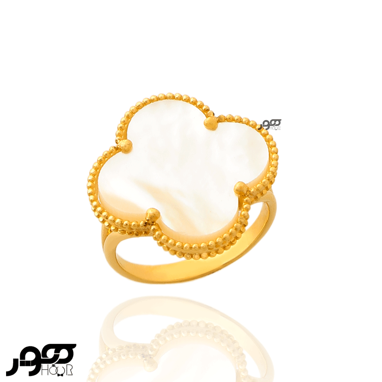 نیم ست طلا زنانه ونکلیف گل صدفی کد AXS300