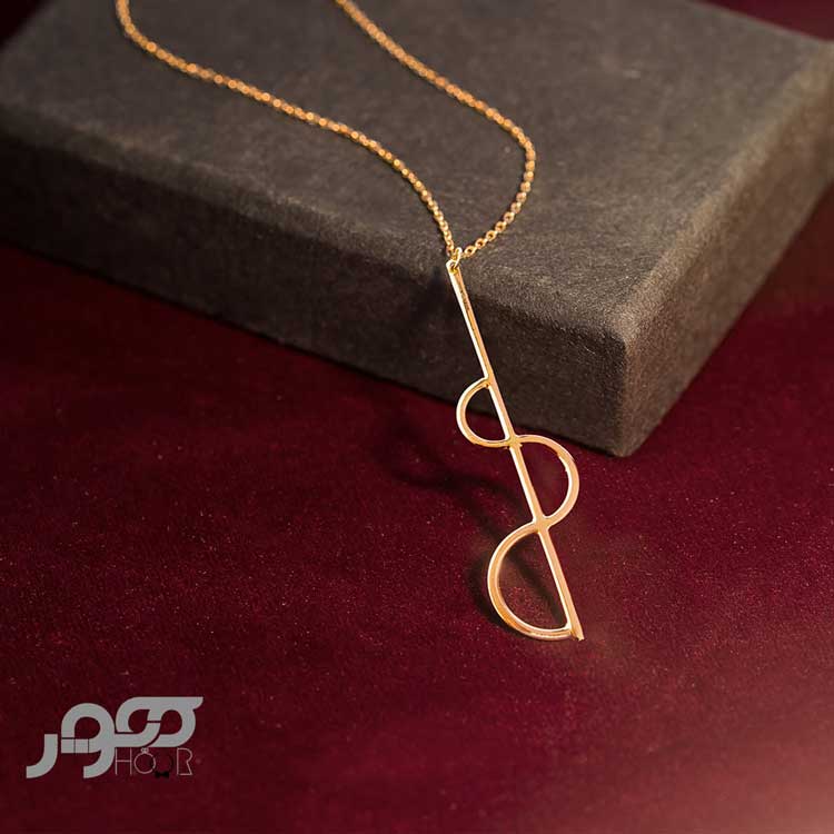 گردنبند طلا زنانه طرح پیچ کد ACN370