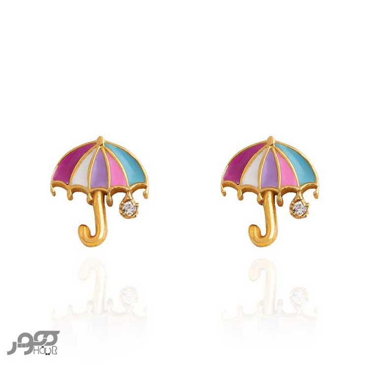 نیم ست طلا کودک طرح چتر کد AKS203