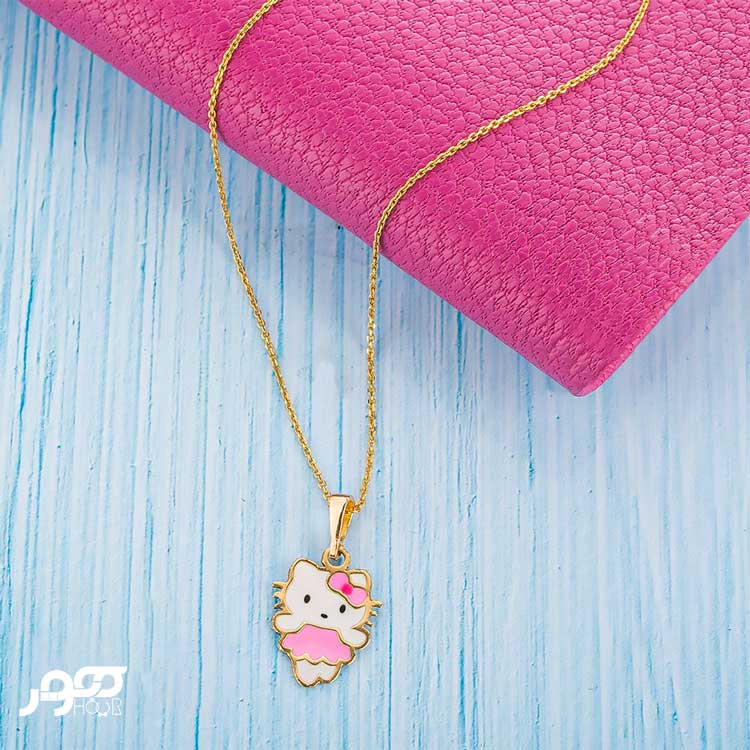 آویز طلا کودک طرح کیتی کد AKP609