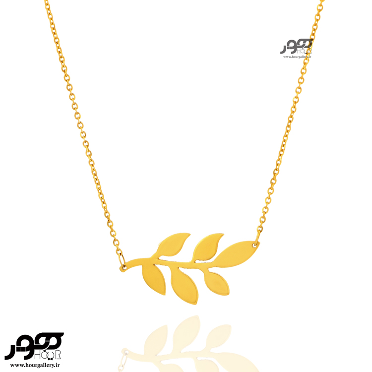 نیم ست طلا زنانه طرح برگ کد ALS617
