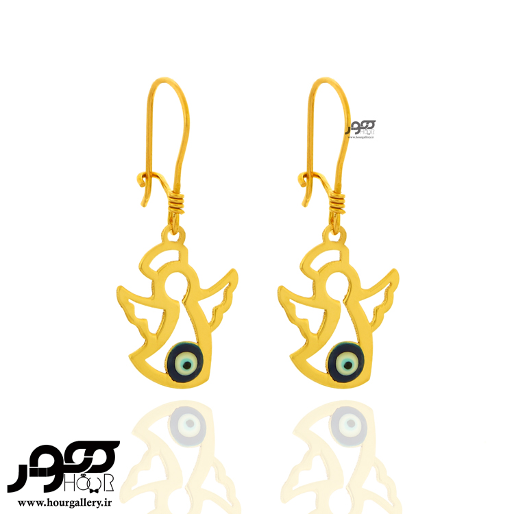 نیم ست طلا زنانه طرح فرشته و چشم نظر کد ACS118