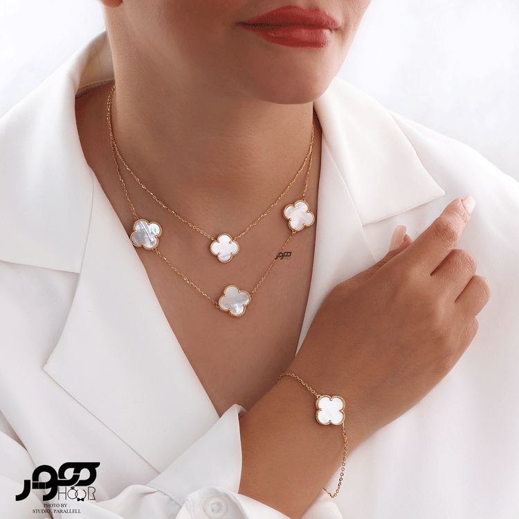 گردنبند طلا ونکلیف ۱ گل کد AXN111