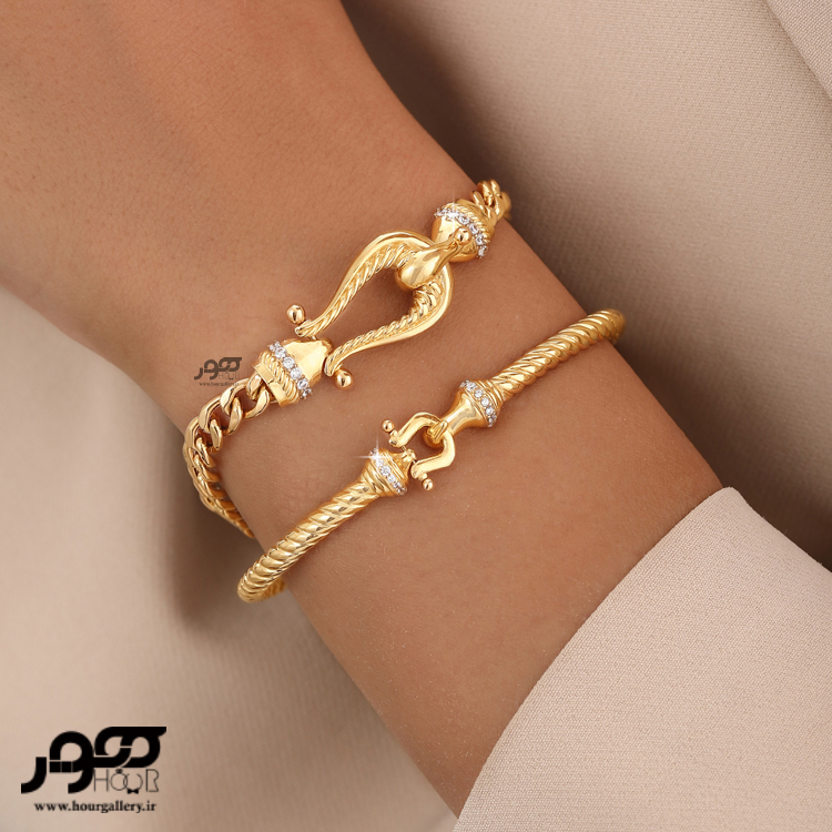 دستبند طلا زنانه فرد و  کارتیر کد ACB720