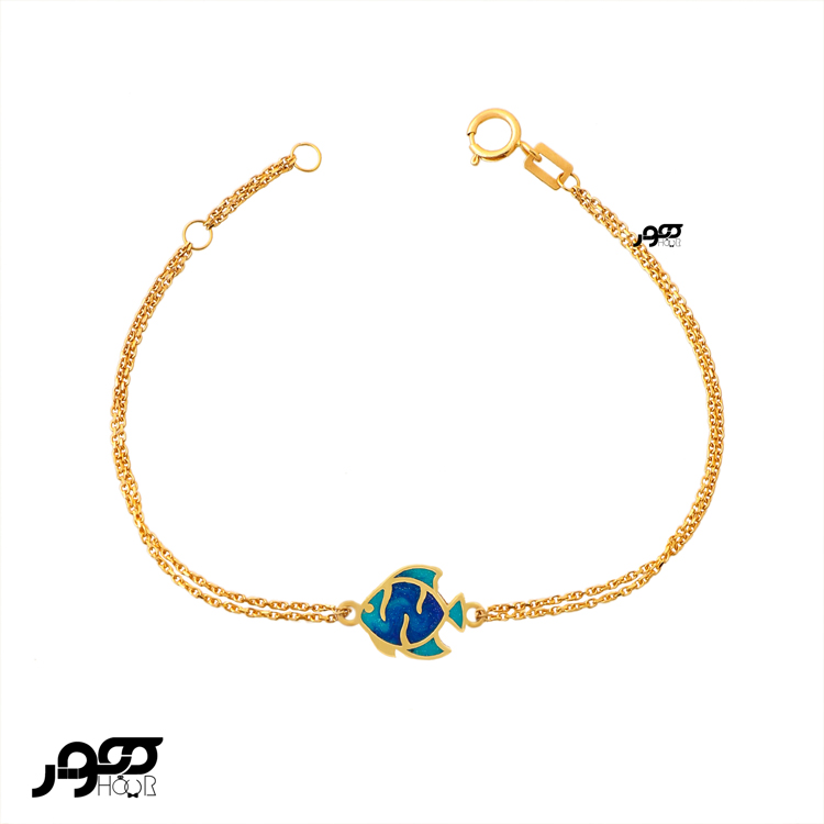 دستبند طلا کودک ماهی کد AKB103