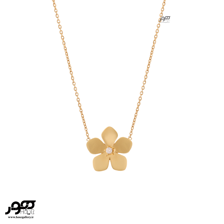 گردنبند طلا ونکلیف آینه ای پنج پرسایز کوچک کد ACN334 گردنبند طلا ونکلیف آینه ای پنج پرسایز کوچک کد ACN334