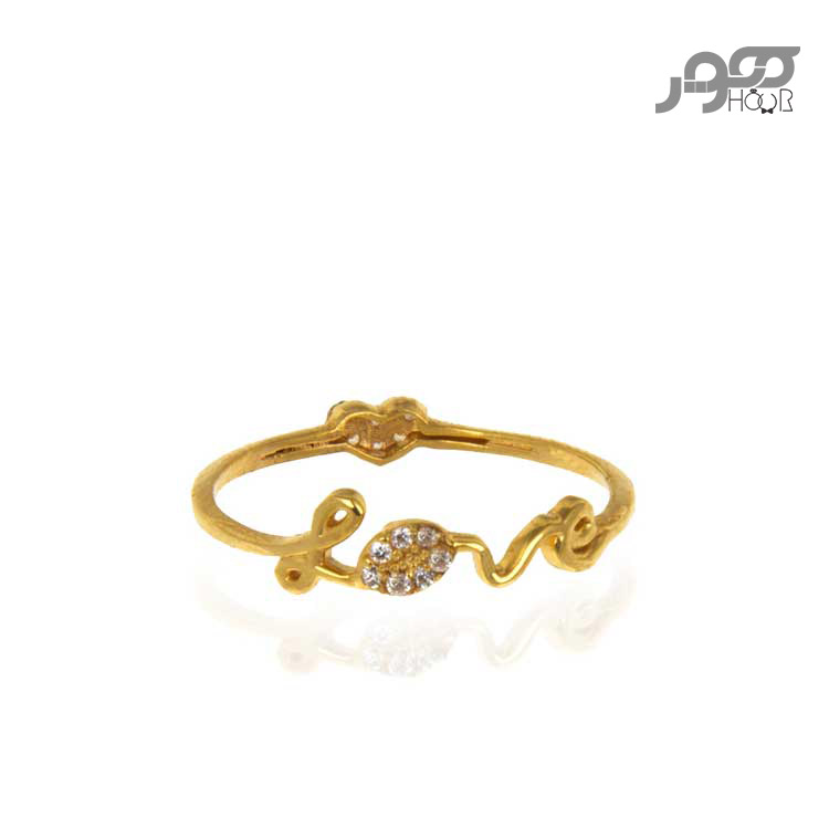 انگشتر طلا زنانه LOVE با نگین کد ACR407