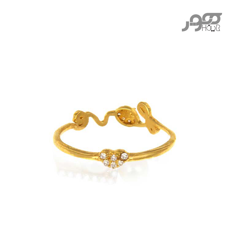 انگشتر طلا زنانه LOVE با نگین کد ACR407
