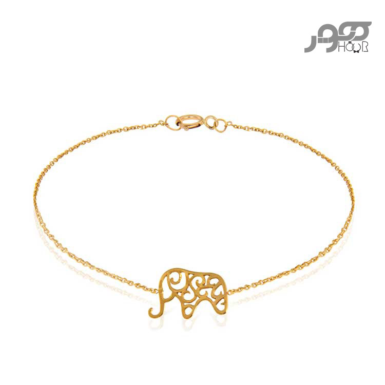 دستبند طلا کودک طرح فیل کد AKB325