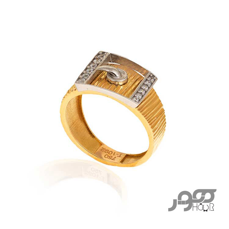 انگشتر طلا زنانه طرح سگک  کد ACR310