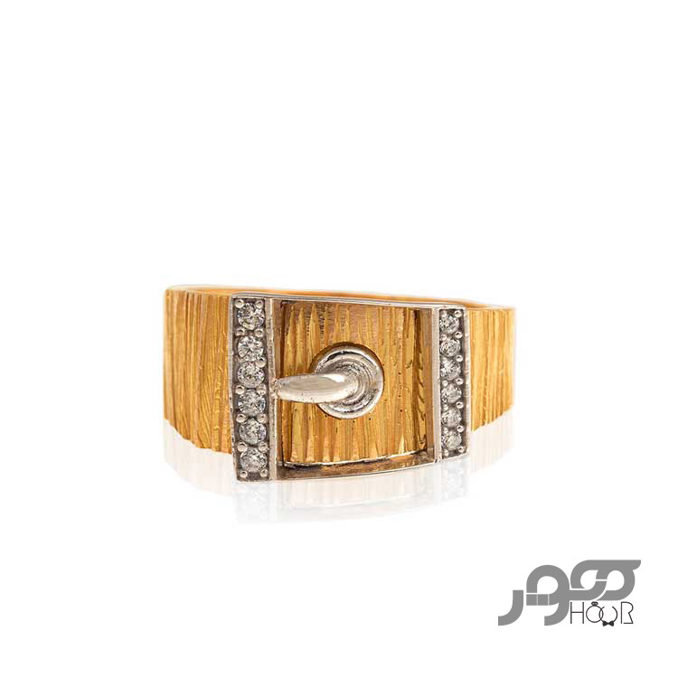 انگشتر طلا زنانه طرح سگک  کد ACR310