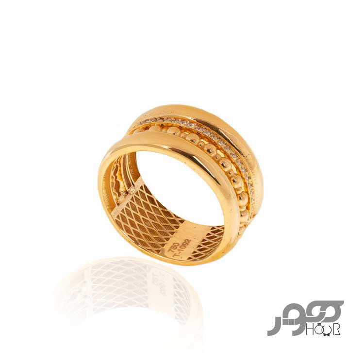 انگشتر طلا زنانه چهارلایه کد ACR468