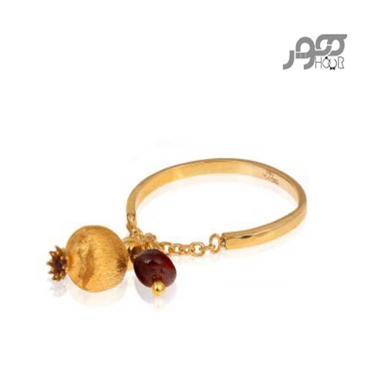 انگشتر طلا زنانه با آویز انار کد ACR493