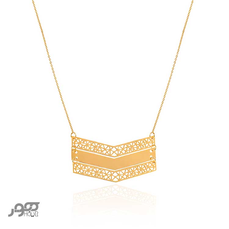 گردنبند طلا زنانه طرح هفت سنتی کد ALN866