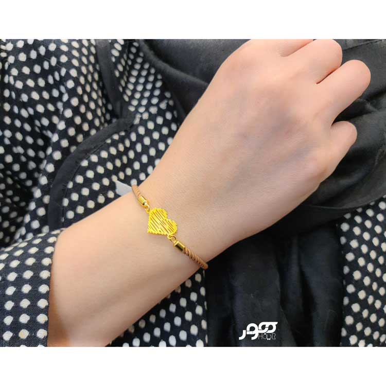 دستبند طلا زنانه ترکیبی وپلاک قلب کد BXB717