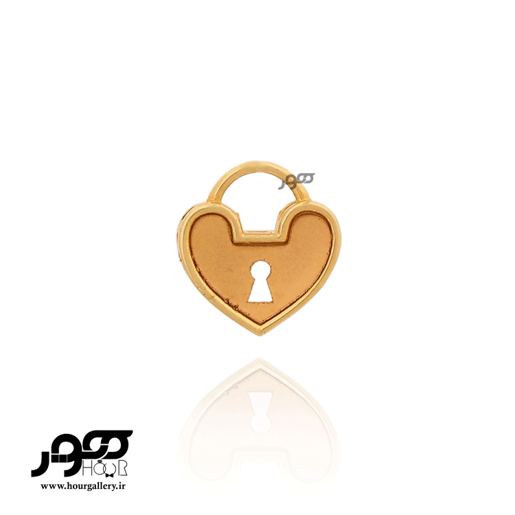 آویز طلا زنانه قفل قلب  تیفانی  کد BCP366