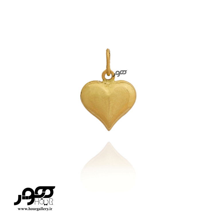 آویز طلا زنانه قلب دامله سایز ۲ کد BCP265