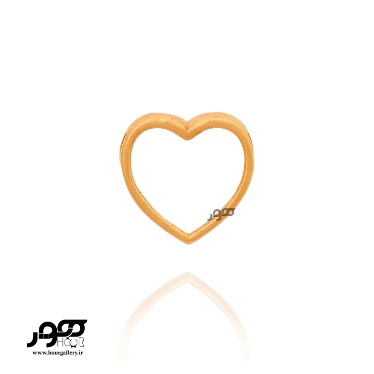 آویز طلا زنانه قلب تو خالی سه بعدی کد BCP369