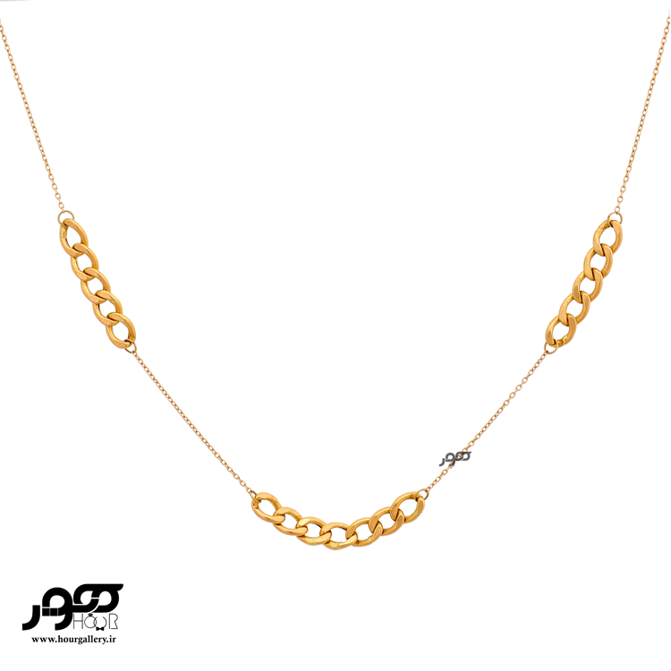 گردنبند طلا زنانه زنجیر و  کارتیر کد JCN423