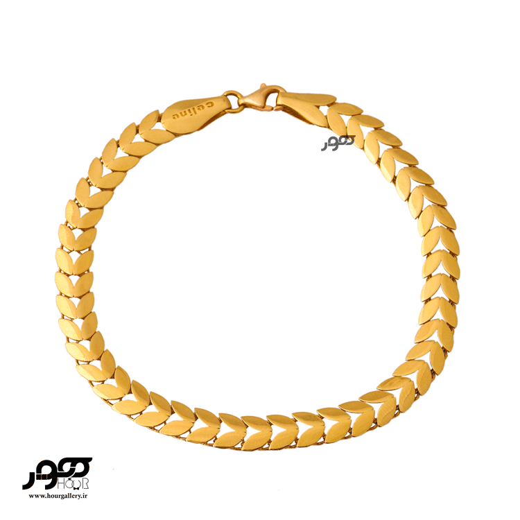 دستبند طلا زنانه گندمی کد BCB148