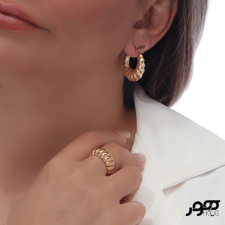 انگشتر طلا زنانه طرح کراسان کد DCR269