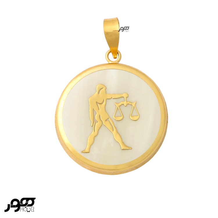 آویز طلا زنانه صدفی سمبل ماه مهر  کد BXP107