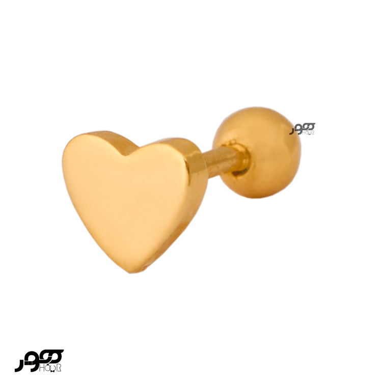 پیرسینگ گوش طلا  طرح قلب کد RPI684