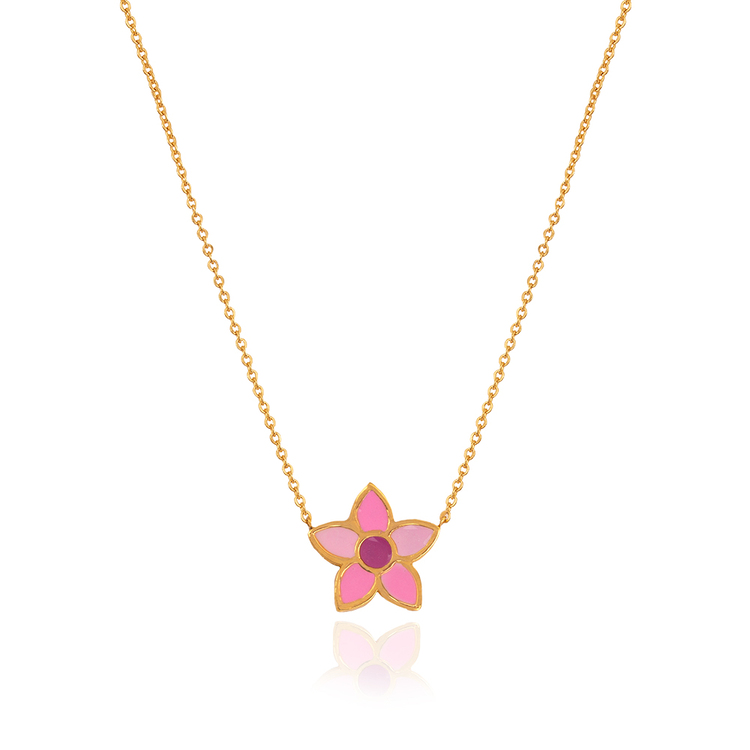 نیم ست طلا کودک گل کد AKS101