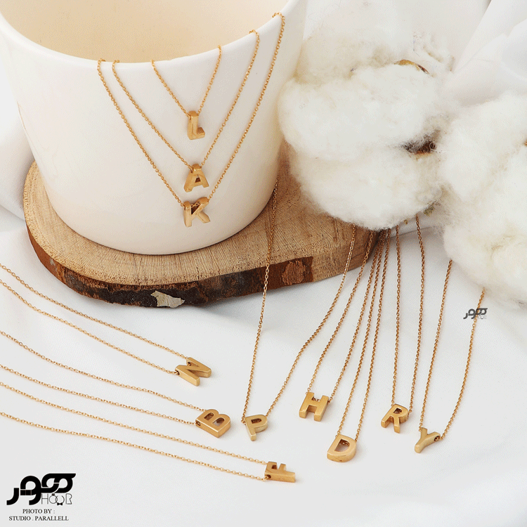 گردنبند طلا زنانه حروف F کد JCN133