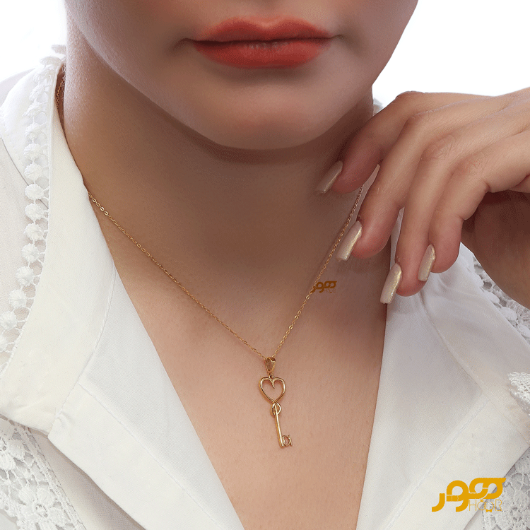 آویز طلا زنانه طرح کلید تیفانی کد ACP601