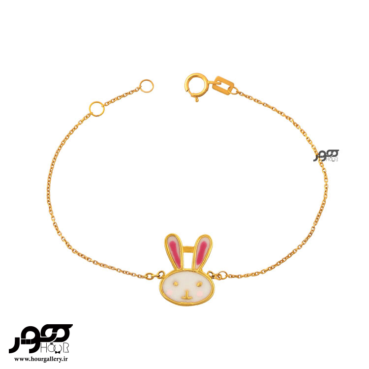 دستبند طلا کودک طرح خرگوش کد AKB722