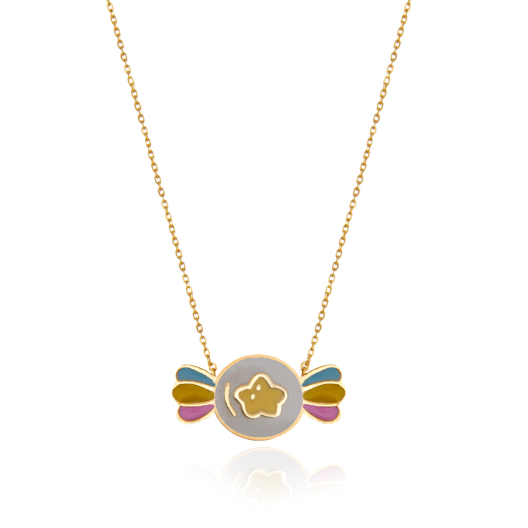 نیم ست طلا کودک طرح شکلات کد AKS708