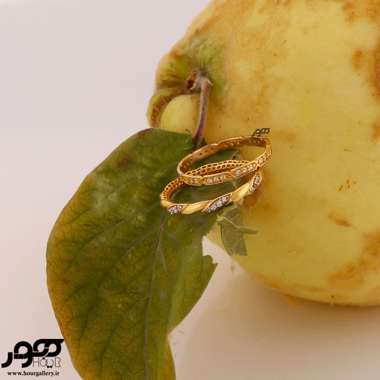 انگشتر طلا زنانه رینگ پیچی کد ACR305