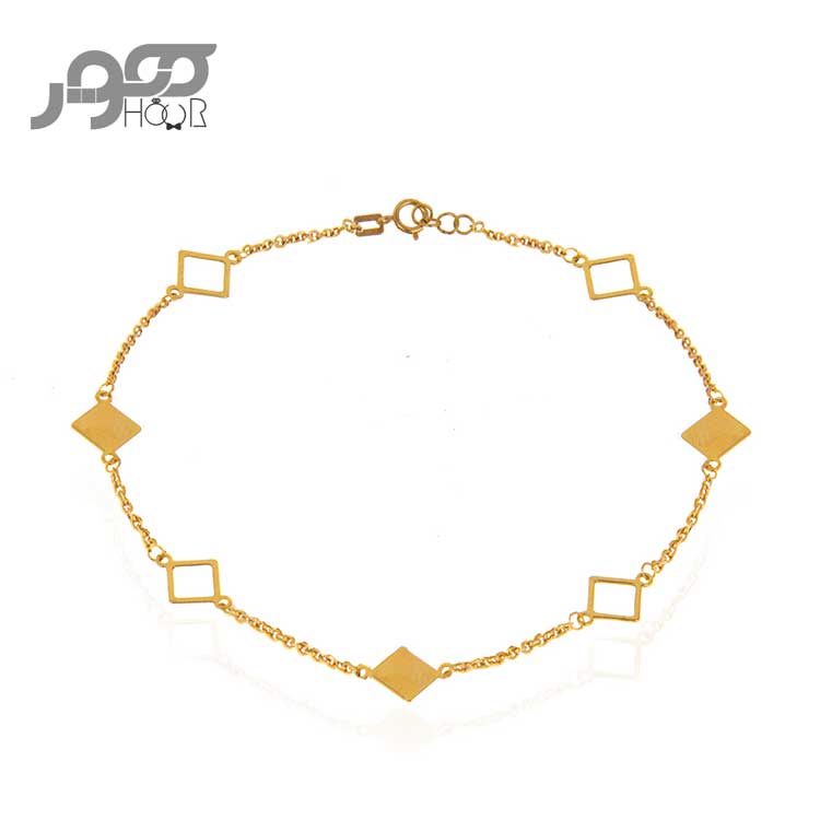 پابند طلا زنانه طرح لوزی کد ALA703