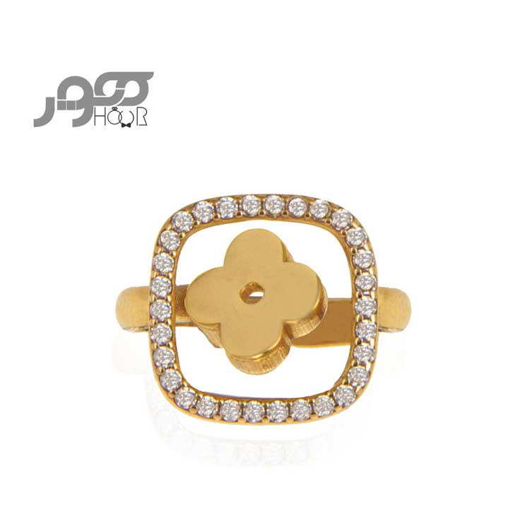 انگشتر طلا زنانه طرح لویی ویتون LV کد ACR424
