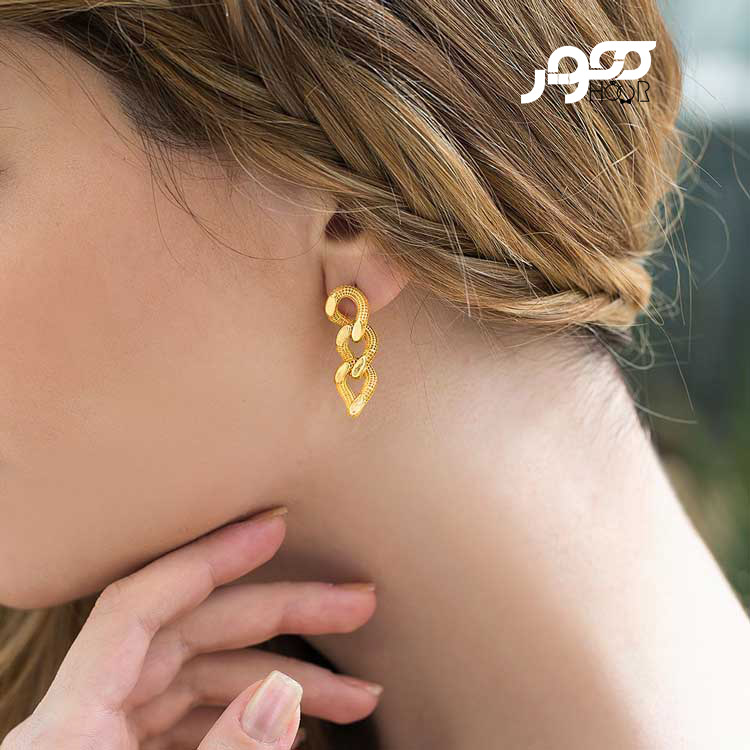 گوشواره طلا زنانه میخی  کارتیر فیوژن کد ACE376