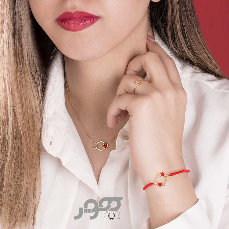 گردنبد طلا زنانه طرح قلب کد ALN813