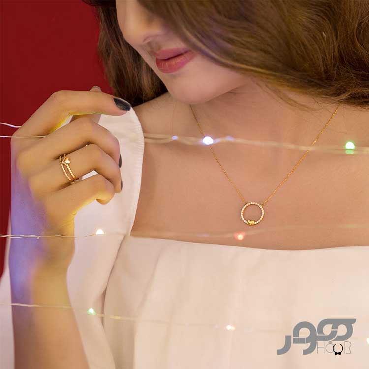 انگشتر طلا زنانه قلب نگیندار کد ACR384