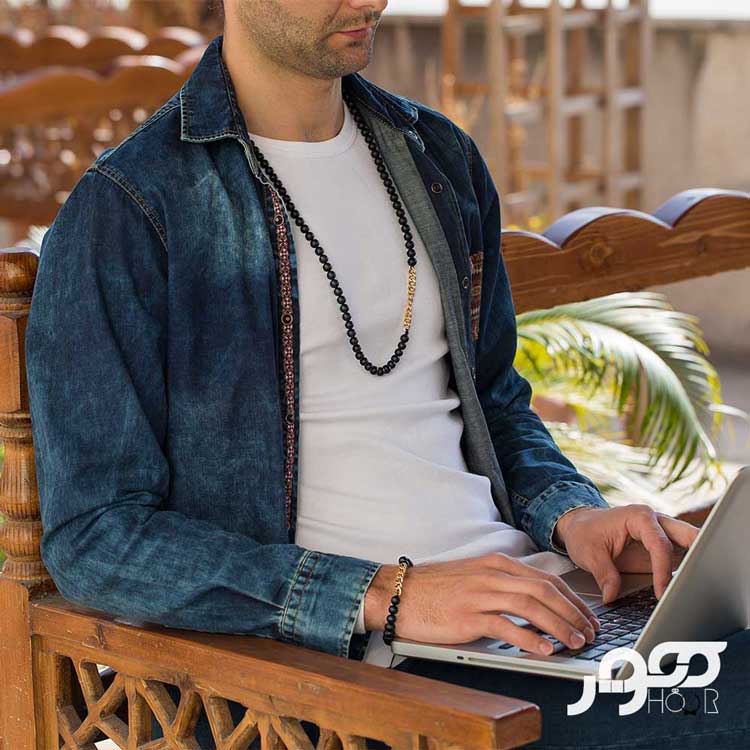 دستبند طلا ترکیبی با پلاک  کارتیر کد AMB109