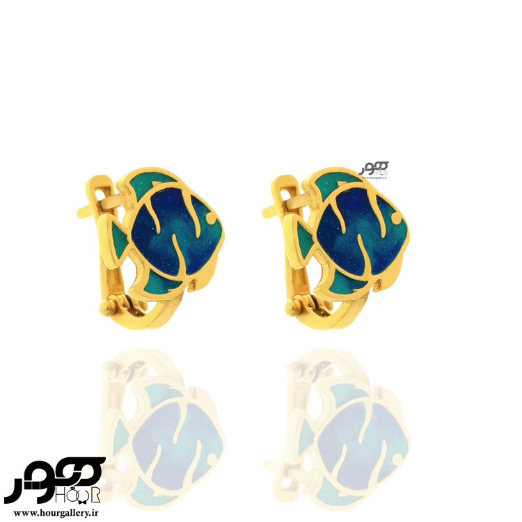 گوشواره طلا کودک طرح ماهی کد AKE103