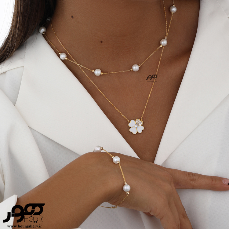 گردنبند طلا زنانه ونکلیف کد ACN436