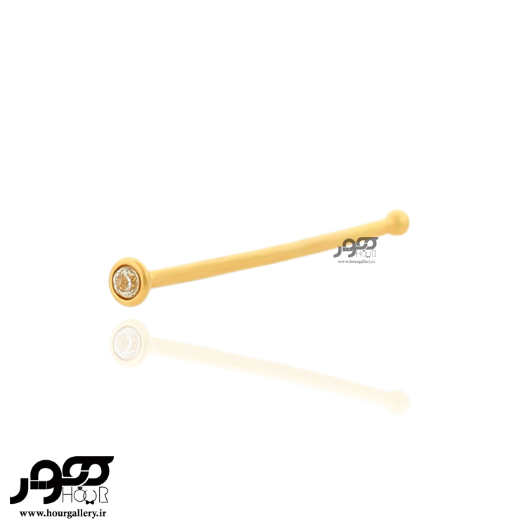 پیرسینگ میخی بینی طلا تک نگین کد RPI787