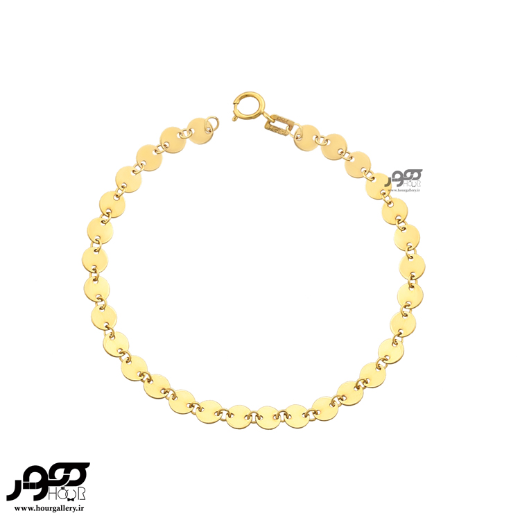 دستبند طلا زنانه طرح تمام پولک کد ALB481